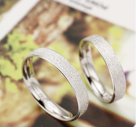 Anillo de Plata S925 Esmerilado para Parejas - Image 8