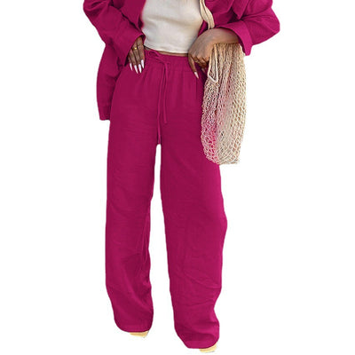 Conjunto Elegante de Camisa Manga Larga y Pantalón Casual para Mujer - Image 16