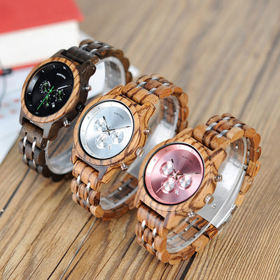Reloj de Negocios Casual para Hombre con Textura de Madera - Image 22