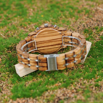 Reloj de Negocios Casual para Hombre con Textura de Madera - Image 25