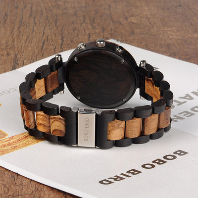 Reloj de Negocios Casual para Hombre con Textura de Madera - Image 27
