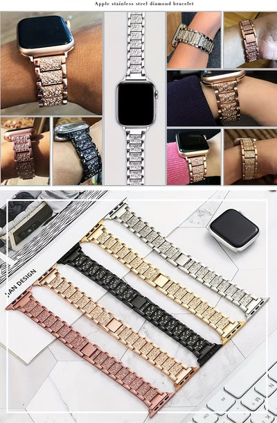 Correa de Reloj Metal con Diamantes Incrustados - Image 14