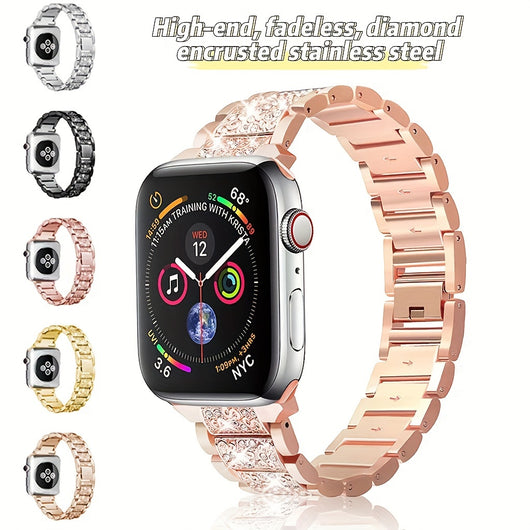Correa de Reloj Metal con Diamantes Incrustados - Image 15