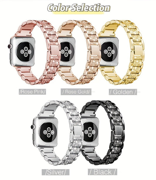 Correa de Reloj Metal con Diamantes Incrustados - Image 2
