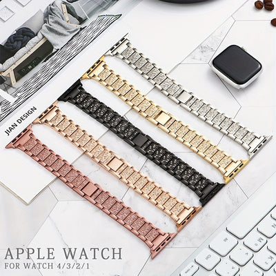 Correa de Reloj Metal con Diamantes Incrustados - Image 3