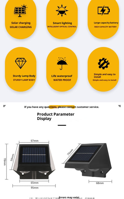 Lámpara Solar LED para Pared Exterior - Iluminación Inteligente para Jardín - Image 15