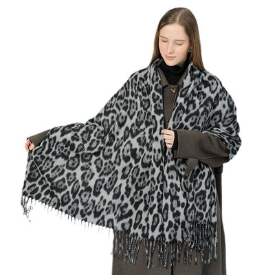 Bufanda Estampado Leopardo para Mujer - Chal Suave Tipo Cachemira - Image 16