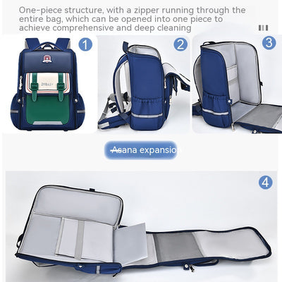 Mochila Escolar Infantil Ligera con Protección de Columna Abierta - Image 19
