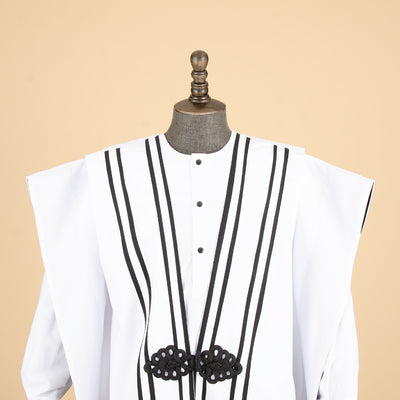 Vestido Étnico Africano Bordado de Cuatro Piezas - Image 38