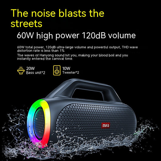 Parlante Bluetooth Portátil de Alto Poder con Bajos Profundos para Exteriores - Image 19
