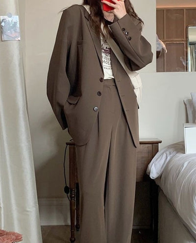 Blazer Marrón Coreano para Mujer - Diseño Elegante Primavera Otoño - Image 18