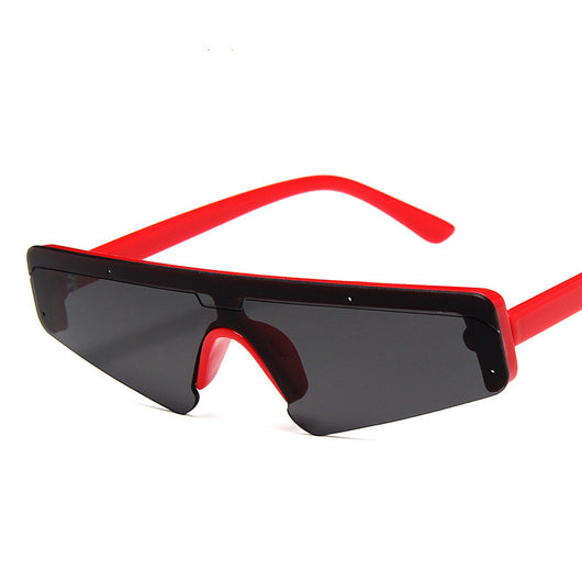 Brown mirror Siamese sport sunglasses with a flat top frame and gradient lenses, shown on a white background. - Image 29