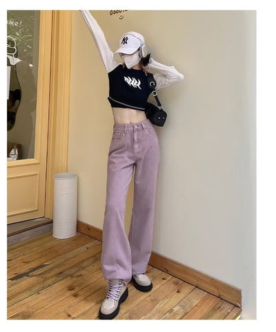 Pantalones Morados Ajustados Cintura Alta Reductores para Mujer - Image 15