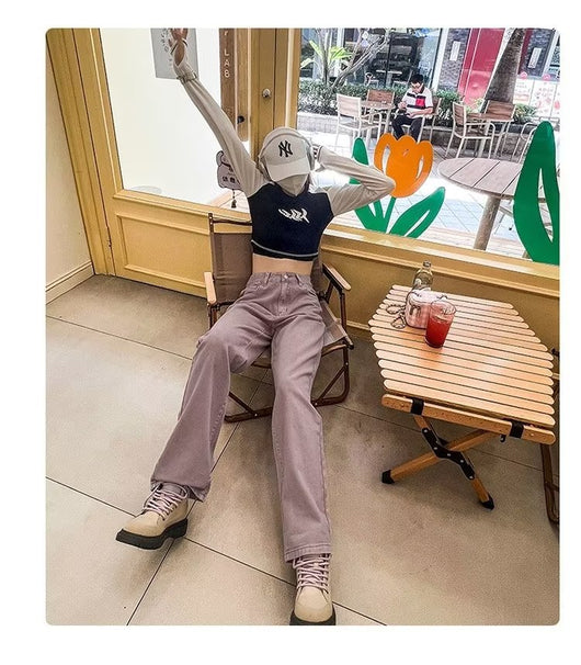 Pantalones Morados Ajustados Cintura Alta Reductores para Mujer - Image 21