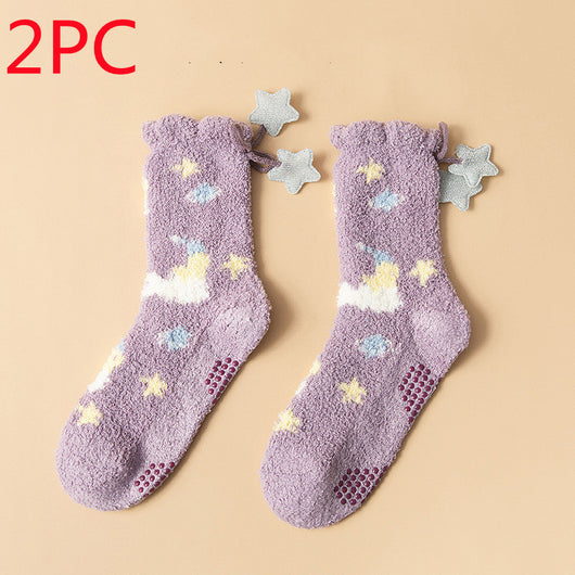 Calcetines Térmicos Gruesos para Mujer Estilo Coreano con Forro Polar - Image 13
