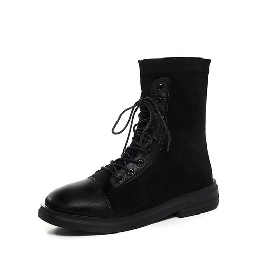 Botas Planas con Cordones y Elástico - Image 7