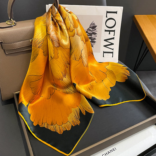 Pañuelo de Seda Premium con Chal Elegante para Mujer - Image 9