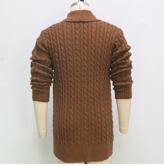 Cardigan de Lana Gruesa con Punto Retorcido para Hombre - Image 14