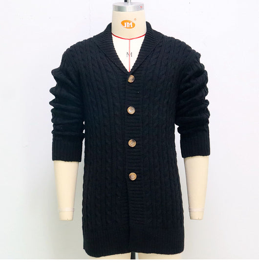Cardigan de Lana Gruesa con Punto Retorcido para Hombre - Image 15
