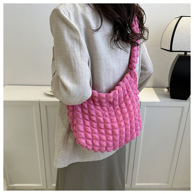 Bolsa Axilar Plisada Clouds - Estilo Occidental Minimalista y Trendy - Image 24