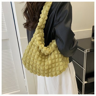 Bolsa Axilar Plisada Clouds - Estilo Occidental Minimalista y Trendy - Image 29