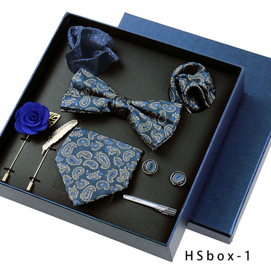 Set de 8 Piezas Accesorios Formales para Hombre - Corbatas, Moños y Pañuelos - Image 30