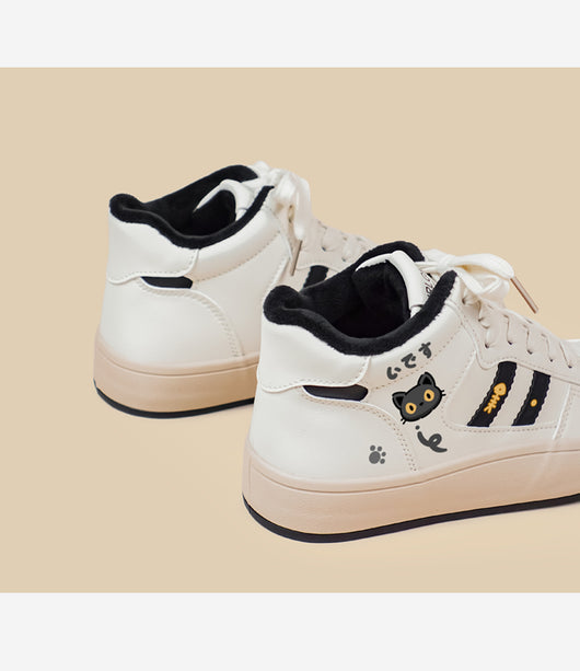 Zapatillas Altas para Mujer con Forro de Terciopelo y Cordones - Image 11