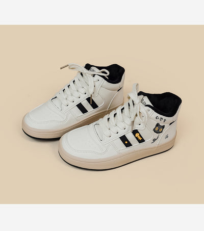 Zapatillas Altas para Mujer con Forro de Terciopelo y Cordones - Image 12