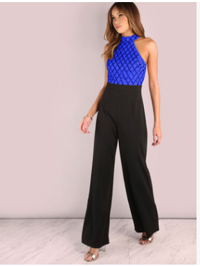 Jumpsuit Elegante con Lentejuelas y Cuello Halter para Mujer - Image 8