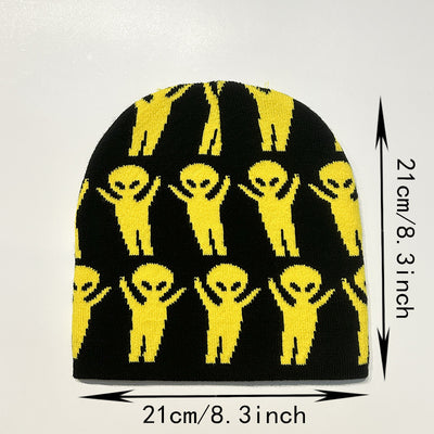 Gorro Tejido Alienígena Cartoon para Otoño e Invierno - Diseño Halloween Creativo - Image 14