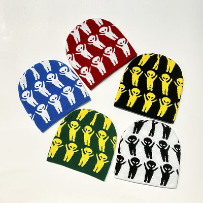 Gorro Tejido Alienígena Cartoon para Otoño e Invierno - Diseño Halloween Creativo - Image 17