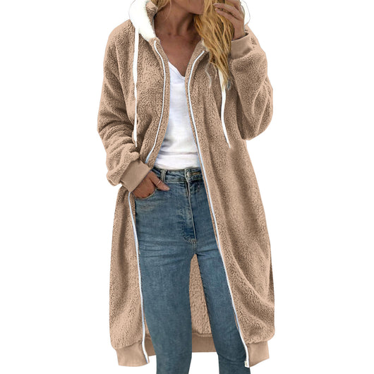 Abrigo de Invierno Mujer con Capucha y Forro Polar Doble Cara - Image 14