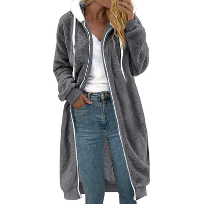 Abrigo de Invierno Mujer con Capucha y Forro Polar Doble Cara - Image 19