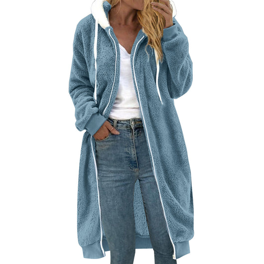 Abrigo de Invierno Mujer con Capucha y Forro Polar Doble Cara - Image 27