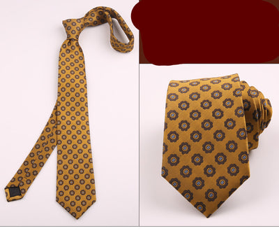 Corbata Formal de Poliéster con Diseño Floral y Rayas para Hombre - Image 10
