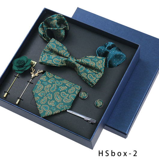Set de 8 Piezas Accesorios Formales para Hombre - Corbatas, Moños y Pañuelos - Image 31