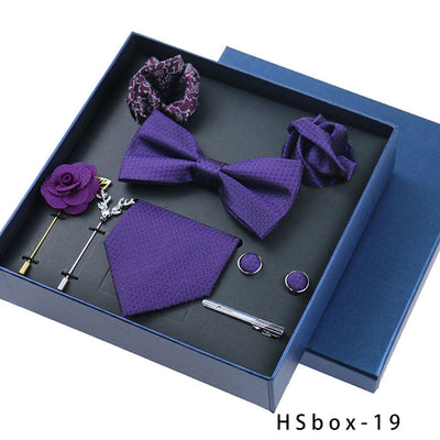 Set de 8 Piezas Accesorios Formales para Hombre - Corbatas, Moños y Pañuelos - Image 32