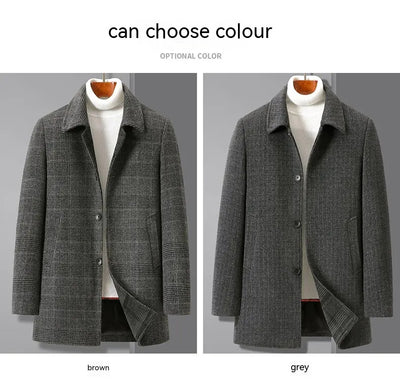Abrigo de Lana para Hombre con Forro Desmontable de Plumón - Invierno Cálido y Versátil - Image 9