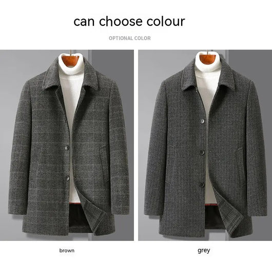 Abrigo de Lana para Hombre con Forro Desmontable de Plumón - Invierno Cálido y Versátil - Image 9
