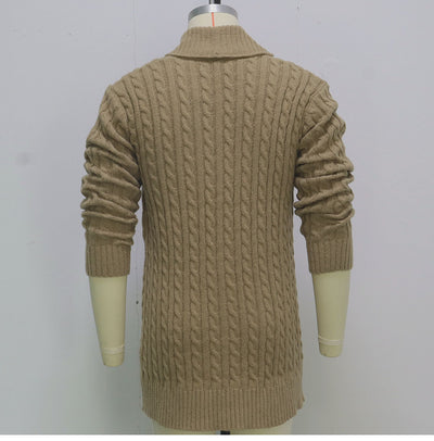 Cardigan de Lana Gruesa con Punto Retorcido para Hombre - Image 24