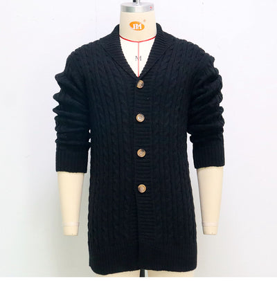Cardigan de Lana Gruesa con Punto Retorcido para Hombre - Image 27
