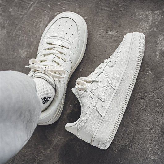 Tenis Blancos Casuales con Suela Gruesa para Hombre - Image 13