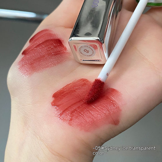 Labial Líquido Espejo Corazón de Flores - Tubo Plateado con Hidratación Intensiva - Image 8