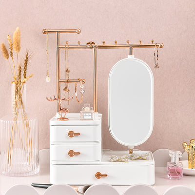 Organizador de Cosméticos con Espejo - Caja de Almacenamiento Multifuncional Premium - Image 12