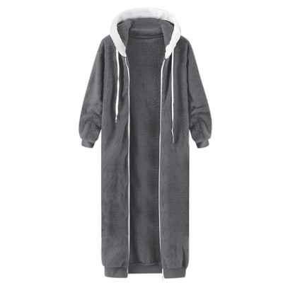 Abrigo de Invierno Mujer con Capucha y Forro Polar Doble Cara - Image 66