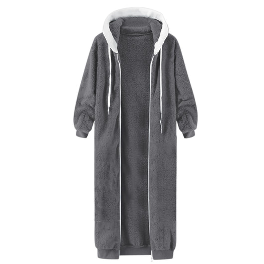 Abrigo de Invierno Mujer con Capucha y Forro Polar Doble Cara - Image 66