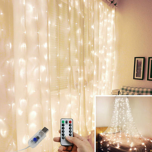 Cortina de Luces LED USB con Control Remoto para Ventanas - Decoración Navideña - Image 33