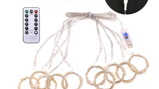 Cortina de Luces LED USB con Control Remoto para Ventanas - Decoración Navideña - Image 34