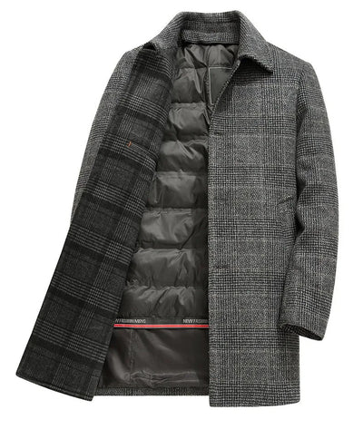 Abrigo de Lana para Hombre con Forro Desmontable de Plumón - Invierno Cálido y Versátil - Image 19