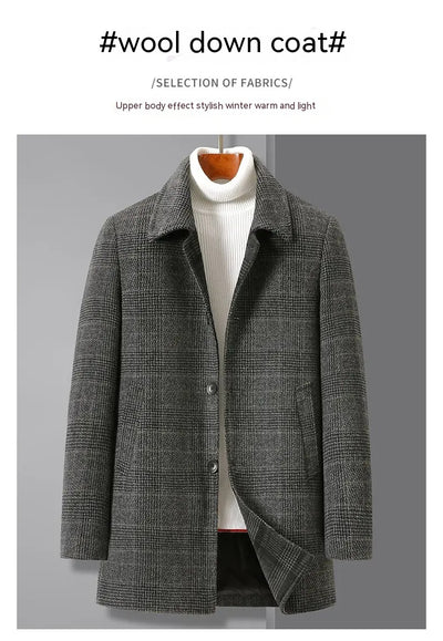 Abrigo de Lana para Hombre con Forro Desmontable de Plumón - Invierno Cálido y Versátil - Image 20